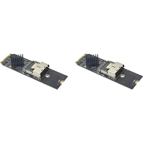 Carte adaptatrice pour deux disques durs M.2 NVMe vers SFF-8087 SATA3.0 - SAS/36 broches (1/5)