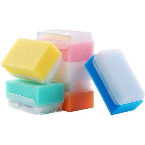 Lot de 12 éponges de bain stériles et brosse sensorielle, MELONSUN Éponge de bain pour bébé. (1/3)