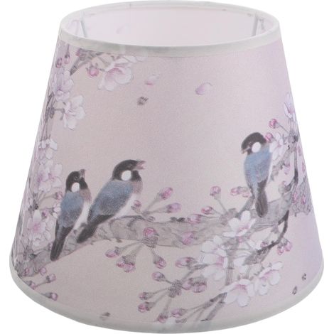 jour de lampe de table en tissu respirant à motif floral et