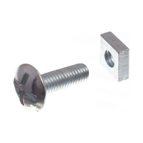 Lot de 120 boulons et écrous de toiture ZP plaqués zinc M6 x 20 (1/2)