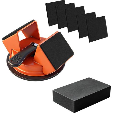 Kit de pose de stratifié avec ventouse - Double outil de direction de joint pour sols lisses - Réparation précise des joints et fixation des fissures - Avec coussinets en caoutchouc et blocs (1/5)