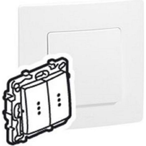 Interruptor multifuncional Niloe 10AX con retroiluminación blanca + 2 LED IP20 664714