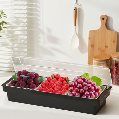 YISSALE - Werkzeug - Obstkiste aus Kunststoff - vielseitiger Vorratsbehälter für Obst, Gewürze, Getreide und mehr, stapelbar und leicht zu reinigen, ideal für Küche, Keller und Vorratsraum (1/5)