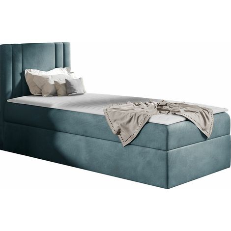 Lit boxspring Mel I, Kameleon 72, Continental, Unique, 80x200, Tissu, Disponible, 82x208x103cm (1/5)