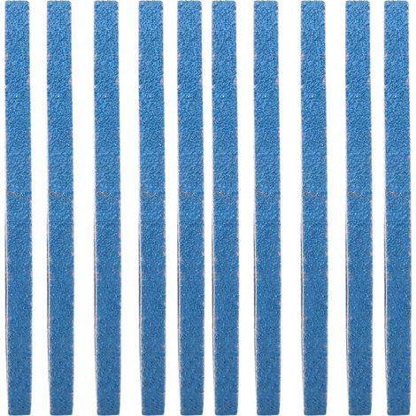Bandes abrasives 457x13mm Grain 80 Corindon Zirconium Bleu Lot de 10 pour Ponceuse à Bande Bois Métal (1/5)