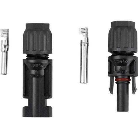 PV-Steckverbinder – Stecker + Buchse – IP67 wasserdicht – 30 A DC 1000 V – Kompatibel mit 2,5–4 mm² Kabelquerschnitt – Für Photovoltaik-Anlagen – 1 Paar (1/5)