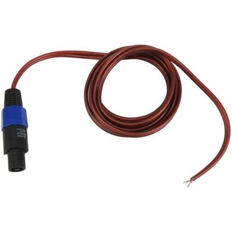 Cavo per altoparlante con connettore Speakon e terminali scoperti, cavo di collegamento audio per amplificatori DJ/PA (1/4)