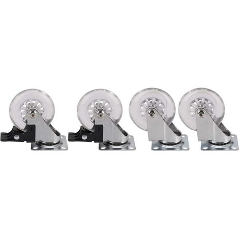 Bardusch-4 roulettes heavy duty 75 mm avec freins, charge 100 kg/roue (2 pivotantes + 2 freinées) (1/5)