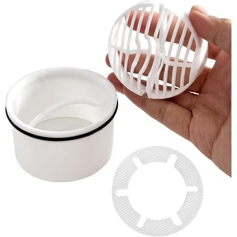 Filtre à Cheveux + Tuyau Plongeur pour Douche,Compatible avec bonde d'écoulement 6960, 6963, 6961, 6962, Filtre à Cheveux, Attrape-Cheveux (1/4)