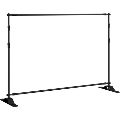 Backdrop Stand Black 305x243 cm Steel vidaXL