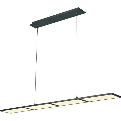 Lámpara LED SMD de techo colgante “New Or” (60W 3000K 3600lm) IP20 fabricada en aluminio y acrílico color negro (1/3)