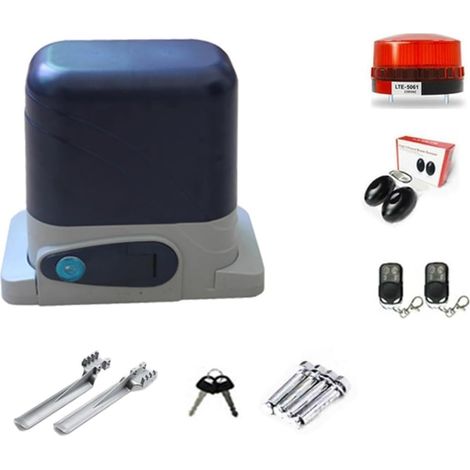 Kit d'ouvre-portes automatiques Opérateur de porte électrique d'entraînement de crémaillère coulissante automatique résidentielle de 800KGS avec à distance for le contrôle d'application de WiFi d'ouvr (1/5)