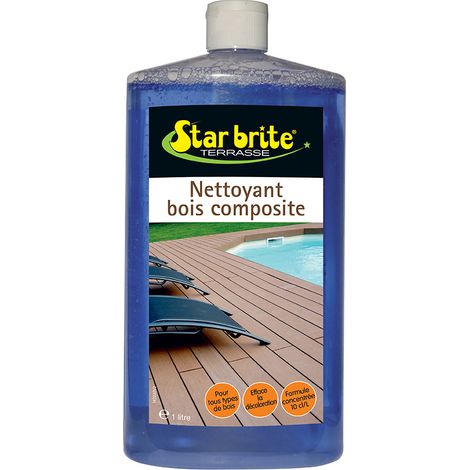 Nettoyant concentré pour bois composite 1 L – Nettoyage en profondeur – pH neutre – Biodégradable – Traitement jusqu'à 200 m² – Starbrite