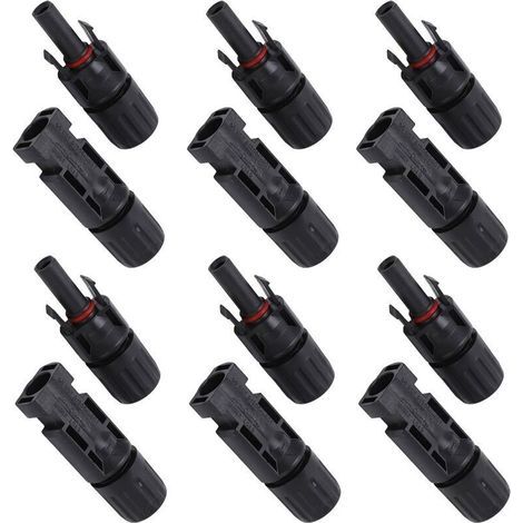 Connecteur et raccord de panneau solaire,Connecteur de Cellule Solaire, 12 Pcs. Connecteur de CâBle éTanche Industriel pour Panneaux Solaires (1000V-30A) (1/5)