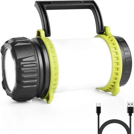 Lampe de camping rechargeable, torche LED lumineuse de 500 lumens, lampe de camping à 5 modes avec batterie externe de 2600 mah (1/5)