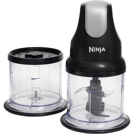 Tritatutto elettrico - NINJA - Express Chop - NJ1002EUBK - Mini tritatutto e frullatore compatto - 200 W - 2 ciotole da 500 ml (1/3)