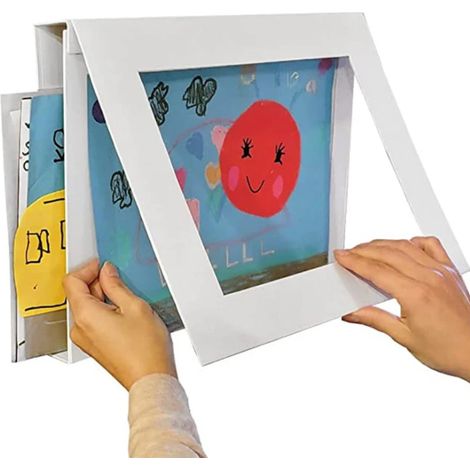 Cadre d'affichage photo magnétique pour enfants ouverture frontale support d'images (1/5)