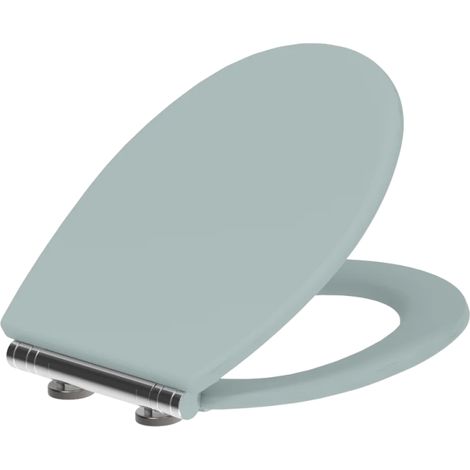 Asiento de inodoro BEMIS Click & Clean Classic de madera prensada con cierre suave – Gris hormigón (1/4)