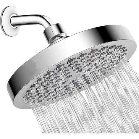 Pommeau de douche étanche à échelle, pommeau de douche fixe haute pression, pommeau de douche à jet économique en eau, pommeau de douche, filetage universel 1/2 pouce, (6 pouces (plaqué)