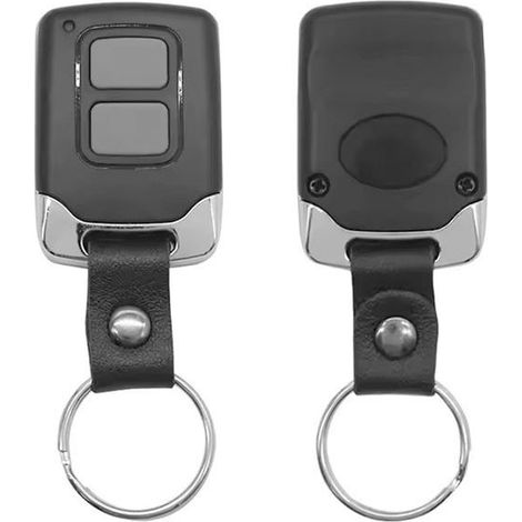 Two leather buckle metal remote controls, 2 buttons, new pair of remote controls, function 433M (1/4)