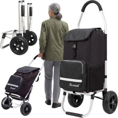 Einkaufswagen-Einkaufstasche groß, leicht, wasserdicht mit Thermotasche 45L wobwll