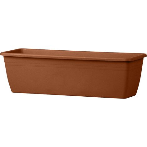 Rechteckige Vase ''Cassetta Mare Basic'' für Blumen und Gartenpflanzen. -50 cm / Seilfarbig