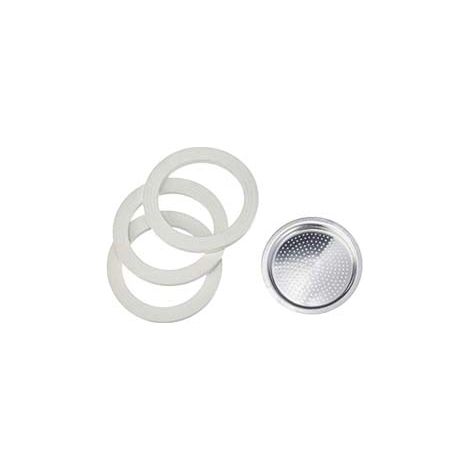 SET GUARNIZIONI MOKA PZ.3 + 1 FILTRO- - 12 tazze - 3 blister BIALETTI
