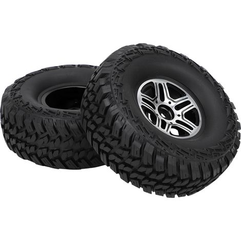 2 Pièces Jantes Alliage 1,9 Pouces pour Pneus de Voiture RC 1:10 Modèle Tout-Terrain Noir (1/5)