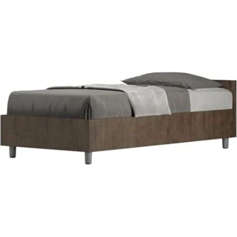 Letto singolo contenitore 80x190 noce Nuamo (1/5)