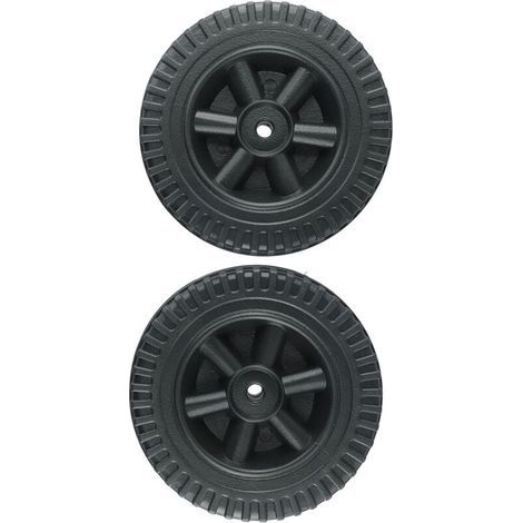 Lot De 2 Roues De Rechange Noir Pour Barbecue À Gaz 150 Cm Compatible Multi Marques (1/4)