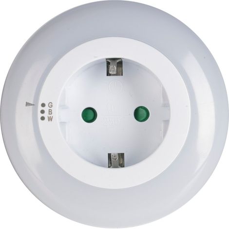 MAXXMEE LED-Steckdosenleuchte Nachtlicht Lichtsensor 3 Farben Beleuchtung (1/5)