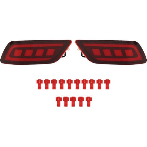 1 paire Feux LED pare-chocs arrière pour Subaru Forester 2019‑2023 Rouge frein et clignotant,de (1/4)