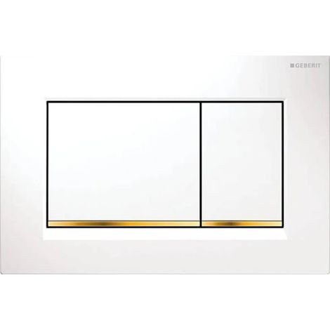 Geberit placca di comando Sigma 30 doppio tasto bianco/oro (1/2)