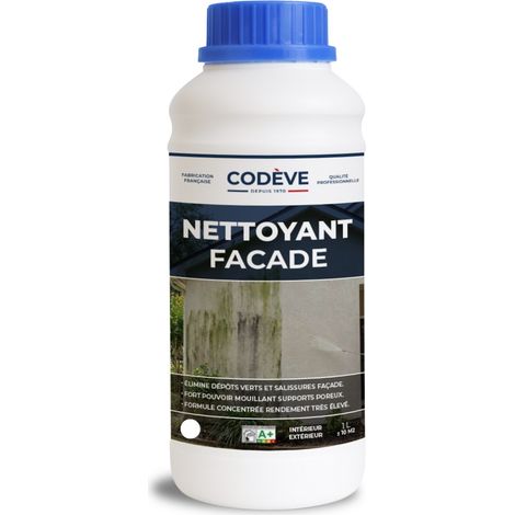 Nettoyant Facade - 1 L   - Codeve Bois - Pour Le Traitement De Votre Mur, Façade, Pierre, Ciment Ou Crépi. (1/5)