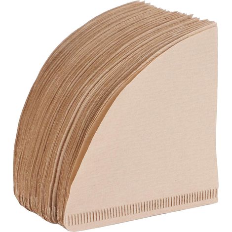 Disposable Coffee Filter Paper, Cone 14x10cm, 100 Pieces, Natural Wood Pulp for Pouring onto Coffee Preparation Accessories (1/5)