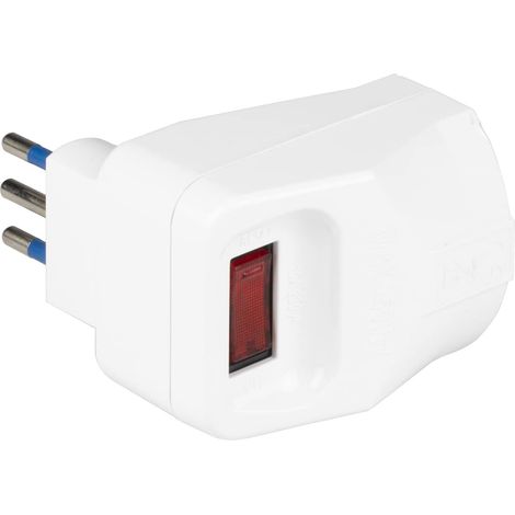 Poly Pool PP2388 Adattatore MULTISIZE spina 10A 1 presa pluristandard, Bianco (1/5)