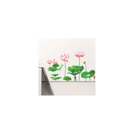 Lotusblumen-Wandtattoos, Wandaufkleber, Deko-Sticker - Crezuo