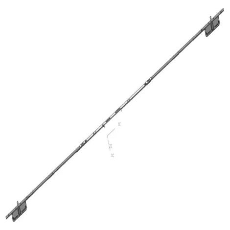Ferco – Crémone R2 ajustable à rouleaux – Axe 40 mm – Système de verrouillage fluide – Compatible portes et fenêtres