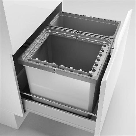 Naber Cox® Box 360 S/600-2, Abfallsammler für vorhandene Auszüge, hellgrau (1/2)