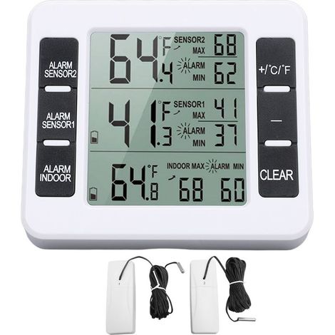 Thermomètre-hygromètre numérique sans fil intérieur/extérieur avec 2 capteurs (1/5)