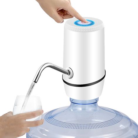 Distributeur d'eau en bouteille avec pompe portable, chargement USB et distributeur automatique de boissons électriques en bouteille (1/3)