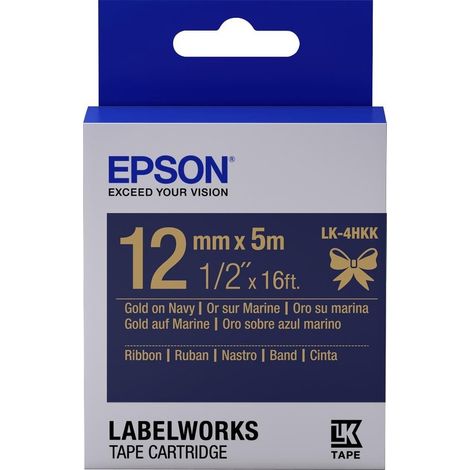 Epson EPSON LK 4HKK Or sur bleu Ruban satin (C53S654002) (1/2)