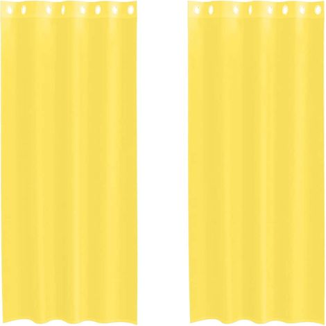 Maison Exclusive - Tende in Voile con Occhielli 2 pz Giallo