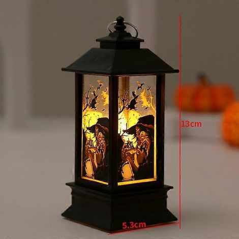Bougies LED d'Halloween, décorations d'horreur, fantômes, citrouilles, château, maison hantée, accessoires d'extérieur (12 pièces) (1/5)