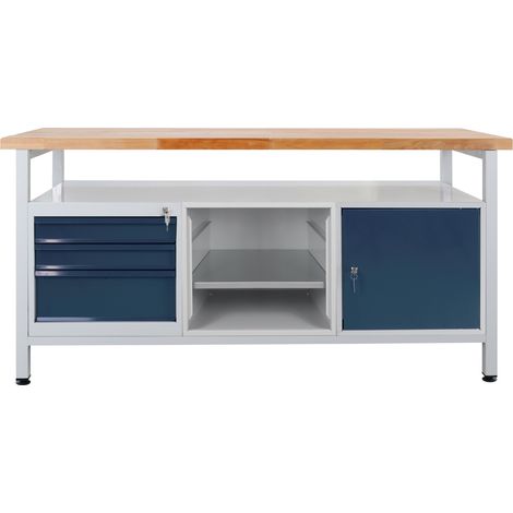 ADB Montagetisch Werktisch Werkbank 3 Schubladen L1700xB600xH840 mm max. 500kg (1/5)