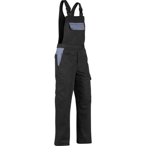 tuta da lavoro con bretelle 2665 - Nero/Grigio chiaro 58 (1/2)