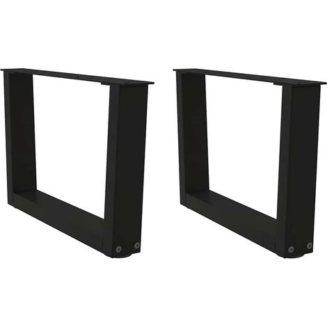 Couchtischbeine V-Form 2 Stück Schwarz 60x(30-31,3) cm Stahl