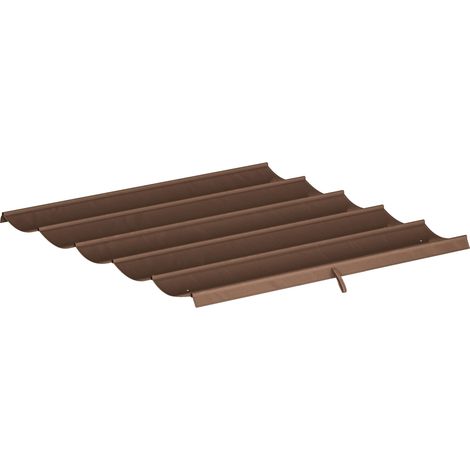 Toile Pergola Rétractable Ruodolf 3x3m Imperméable Chocolat Haut de Gamme