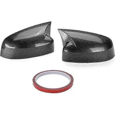 Außenspiegelabdeckung, Seitenflügelkappe, Ochsenhorn-Optik, Außentür-Rückspiegelgehäuse-Zierleiste in Carbonfaser-Optik, passend für Ford Focus MK3 2012-2018