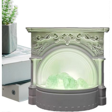 Machine d'aromathérapie USB, veilleuse, diffuseur d'huiles essentielles, ornements en pierre de cristal, décoration de bureau exquise, 3 couleurs, sans feu (AAA) (1/5)